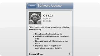 Illustration for article titled iOS 5.0.1 Is Here To Fix Your Battery Issues